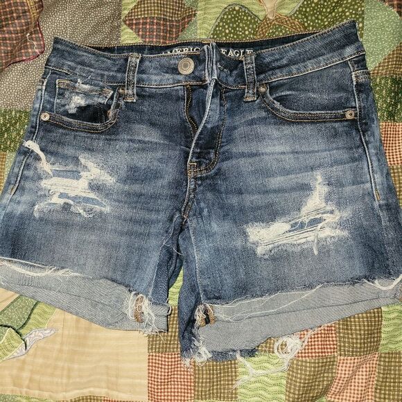 American Eagle Distressed Denim cutoff shorts - Picture 1 of 5